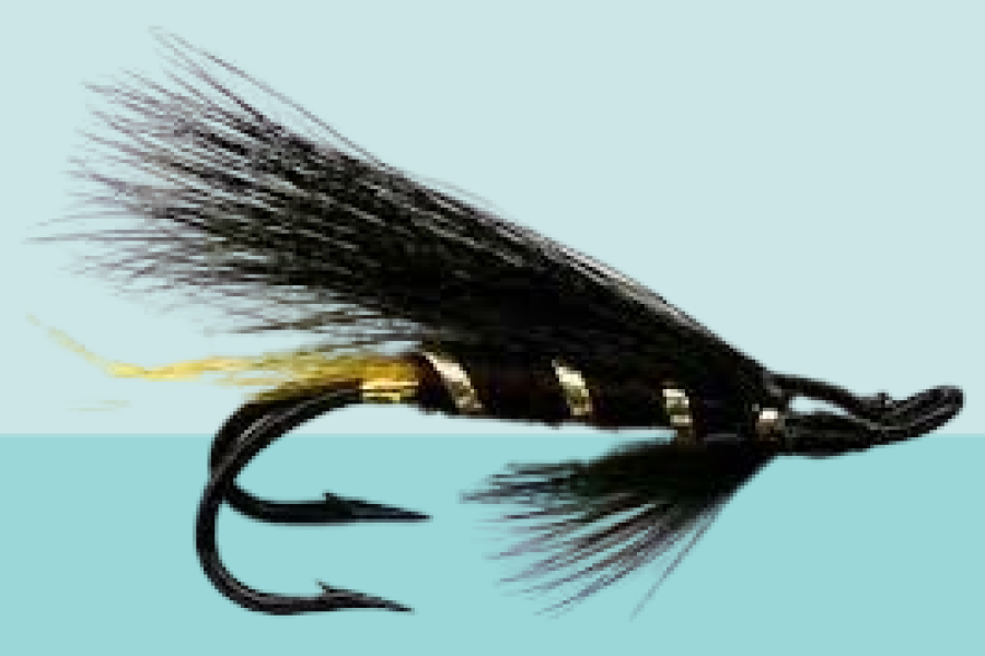 Stoat’s Tail Fly (Black Bear Double Hook Salmon Fly)