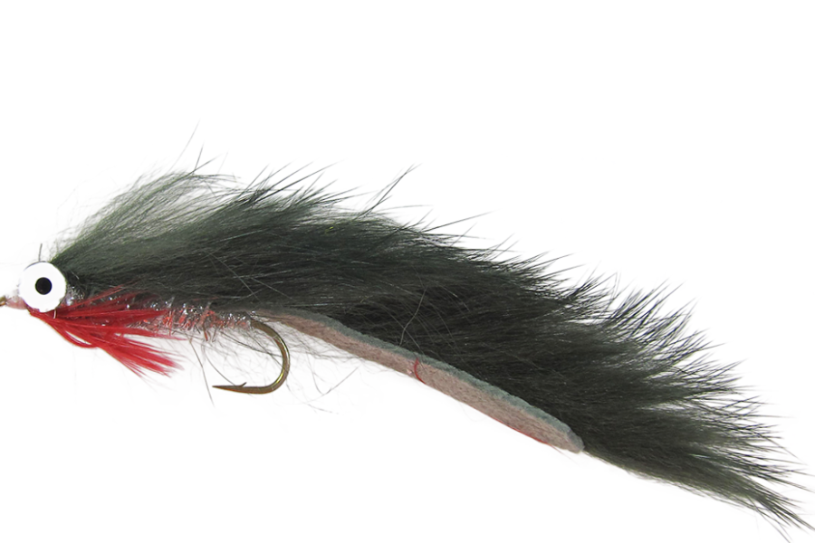 Zonker, Lead Eye, Silver-Dark Olive fly