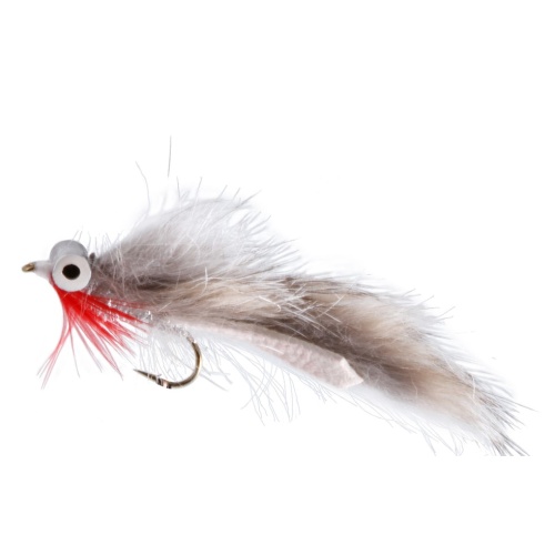 Zonker, Lead Eye, Silver-Grizzly fishing fly