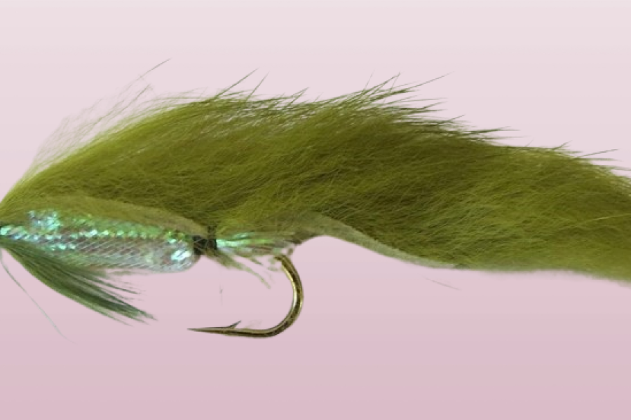 Zonker, Olive fishing fly