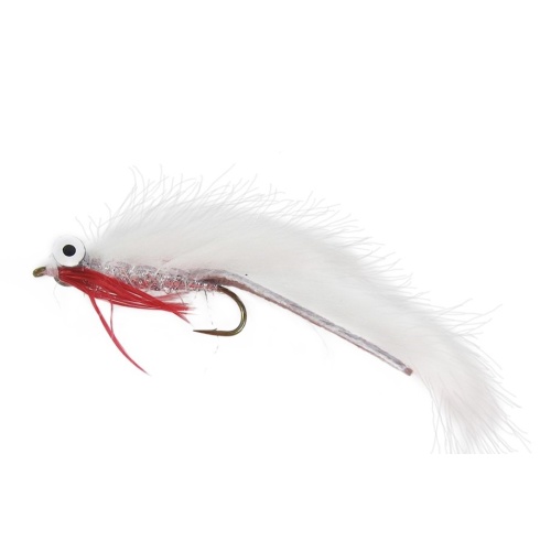 Zonker, Silver-White fishing fly