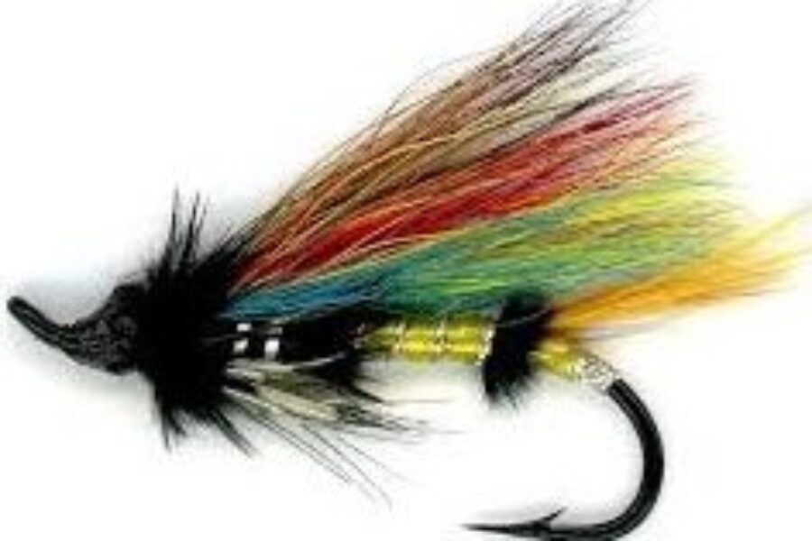 Jock Scott Single Hook Salmon Fly