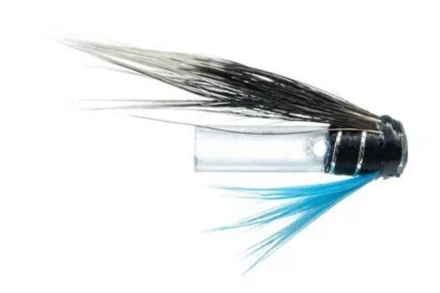 Mini Blue Charm Riffle Hitch Tube Fly