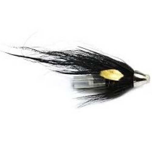 Silver Stoats Tail Crimp Mini Conehead Salmon Fly