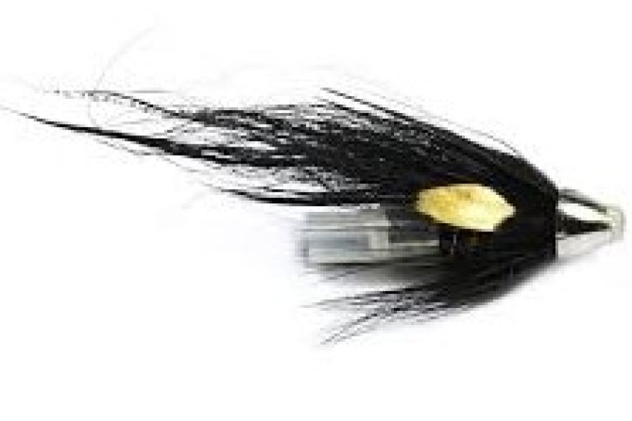 Silver Stoats Tail Crimp Mini Conehead tube Fly