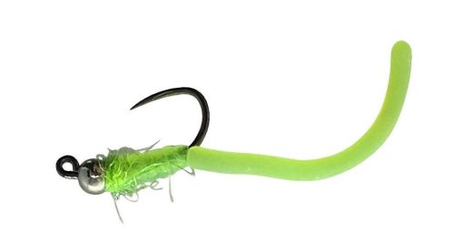 Squirmito, Chartreuse Fishing fly pattern