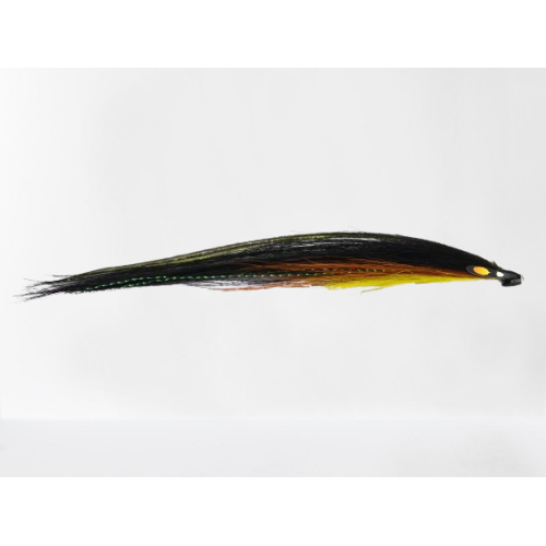 Yellow Sunray Shadow Plastic Tube Salmon Fly 