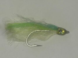 Hot flash minnow chartreuse & white