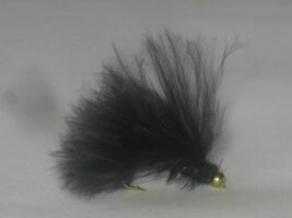 Black Beadhead Marabou Streamer fly