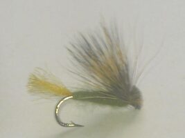 Olive X Caddis dry fly