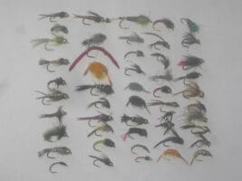 50 assorted nymphs flies