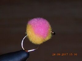 Sizzling Egg Fly Orange & Pink ? Premium Trout & Salmon Fishing Lure