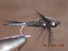 Double bead black stonefly nymph