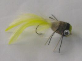 Yellow and white Deer Hair Popper Fly