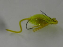 Yellow Furry foam mouse fly