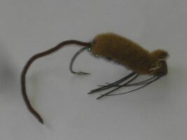 Brown Furry foam mouse fly
