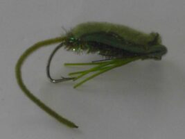 Furry foam mouse olive fly