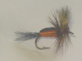 Orange Humpy dry fly