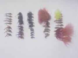 50 Assorted tungsten bead head fly fishing flies