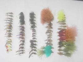 75 Assorted tungsten bead head fly fishing flies