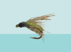 Bjorn's Baddest Caddis Olive fly