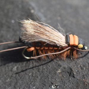 Orange Salmon fly hopper
